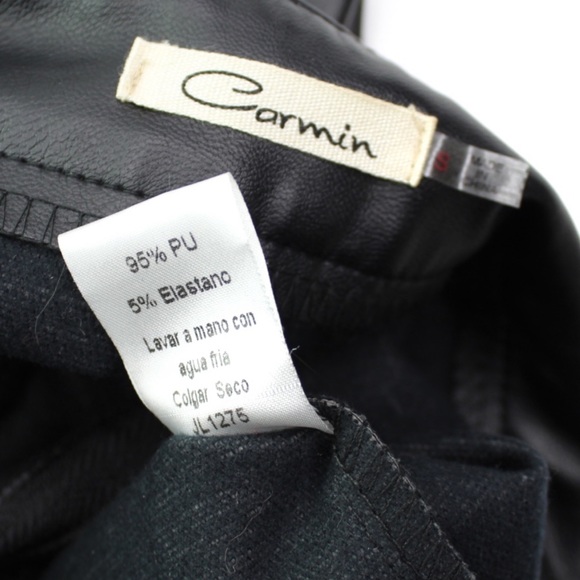 Carmin Zippered Front Faux Leather Mini Skirt Small - Picture 6 of 6